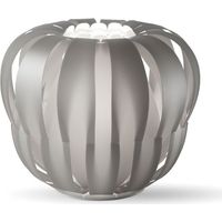 Lampe de Table Argentée en Métal Blanc Cm. 19 x 17h