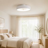 Thomson – Ventilateur de plafond 50 cm avec lumière LED – Moteur BLDC silencieux – 7 pales transparentes – Télécommande 6 vitesses – Design compact