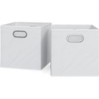 Boîte pliante , Blanc, 30 x 30 cm Set de 2, Vicco