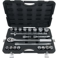 KS Tools - Coffret de douilles 6 pans en pouces et accessoires 3/4'', 21 pièces - 911.0752