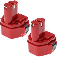 EXTENSILO 2x Batteries remplacement pour Klauke RA3, RA4, RA5 pour outil électrique (3300 mAh, NiMH, 12 V)