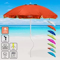 Parasol de plage léger visser protection uv GiraFacile 200 cm Ermes - Orange