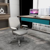 Chaise de bureau ergonomique pivotante, réglable en hauteur, 55 x 48 x 82,5-94,5 cm, grise