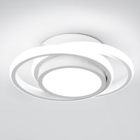 Plafonnier LED moderne, petit luminaire LED à montage affleurant, lampe de plafond LED ronde 32 W pour chambre, hall, allée et couloir (Blanc froid, 6000 K)