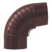 GOMITO A 90 ° PORCELLANATO PER STUFE A LEGNA MARRONE LUCIDO EE ¸ cm.12 SAVE