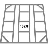 Globel Industries Fundamentbodenrahmen für Gerätehäuser "Dream 108" und "Tower 108", aluminium blank, 237 x 295 cm