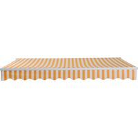 Toldo brazo articulado con manivela 295x245 cm naranja aluminio poliéster