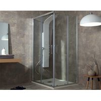 Box doccia FLEX in cristallo 6 mm satinato 90x140 con profilo