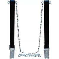 Ultra Secure – Kit de 2 poteaux amovibles noirs 790mm – Acier haute résistance avec œillets – 10 mètres de chaîne en acier galvanisé – 4 cadenas inclus - 100PE-B