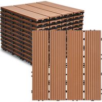 Wolketon Piastrelle per patio, piastrelle in legno ad incastro, piastrelle per pavimenti da 30 x 30 cm per giardino e patio, 88 pezzi