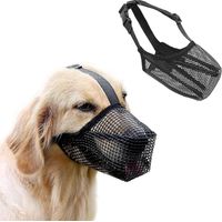 Mesh Dog Muzzle (Black, Size L) - Adjustable Straps for Medium Large Dogs, Prevents Biting, Chewing, Licking & Poisoned Bait Protection