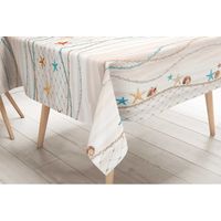 NAPPE LIMA © en MATIÈRE DE TOILE PLASTIFIANTE PLASTIFIANTE STARS MARINE made in Italy Cm. 140x240 x12 personnes