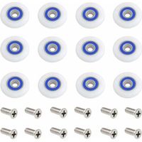 CCYKXA 12 pcs Roulette Porte Douche Roulettes pour Porte de Douche Roulette Porte Douche Roues Roulettes de Rechange Roulette Porte Roulette de Douche pour Porte de Douche avec Des Vis,27 mm de diamèt