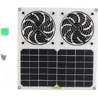 Solar Panel Powered Fan 12inch Waterproof Dual Fan 100W Solar Exhaust Fan for Chicken House Greenhouse
