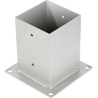Jiubiaz Aufschraubhülse Pfostenträger 100x100 mm, 8er Set Pfostenschuh für Vierkant- & Holzpfosten, Bodenhülse für Zaun, Carport & Pergola