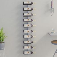 vidaXL Casier à vin mural pour 10 bouteilles Blanc Fer