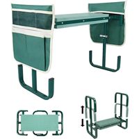 Banc de Genou de Tabouret de Jardin Pliable,Tabouret Genoux Jardin en Hauteur 60x52x27cm,Tabouret à Genoux de Jardinage avec Aide à se Relever,Sac à Outils,Tapis en Mousse Eva,pour le Camping,la Pêche