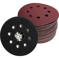 125mm Klett Schleifscheiben MIX Sortiment 70 Blatt + Schleifteller für Bosch Skil PEX