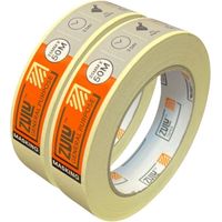 Zulu Premium Painters Beige Masking Tape (L)50m (W)25mm, Pack of 2
