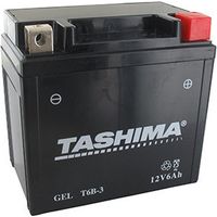 Versiegelte Blei-Batterie 12V Gel/AGM, 6A. L: 110, B: 70, H: 108 mm, + rechts. - Batterie vor Lieferung mit Säure aufzufüllen
