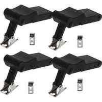 en caoutchouc noir pour armoires électriques lot de 4 loquet