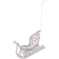 Slitta con glitter in plastica - Argente - Feeric lights & christmas