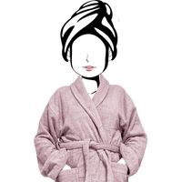 Peignoir en coton 500gr/m2 Taille XL LAGUNE vieux rose, par Soleil d'Ocre