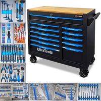 Carro de herramientas - BARRACUDA TOOLS - Ultra Pro - 12 cajones - 259 herramientas - Negro