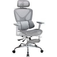 Chairus Office Chair Executive Manager Desk Chair with Adjustable Recline Ergonomic Computer Chair with Footrest for Office Workplace, White