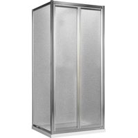 Box Doccia Angolare 70x75 cm 2 Ante Battenti in Cristallo Opaco 4-6mm H198 Fosterberg Maribo Duo