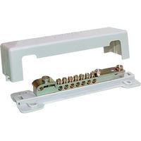 Binario di collegamento equipotenziale 7x25mm2, 1x50mm2, 1x barra piatta 30x4mm KM97