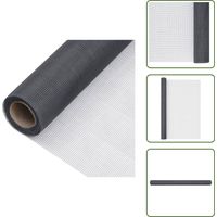 Écran en treillis Fibre de verre 100x1000 cm Gris - Trellis En Fibre De Verre - Écran En Fibre De Verre - Moustiquaire - Protection Contre Les Insectes - Clôture Légère
