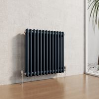 Heilmetz Traditional Radiator Central Heating Rads Radiator 2 Column Horizontal Anthracite 600 × 605mm