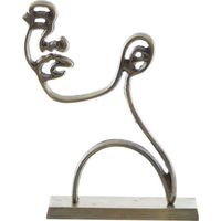 Silhouette sur pied Face bronze 48x8x33cm