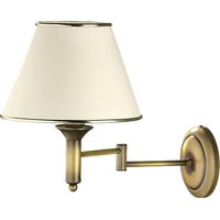 Applique classica regolabile ottone patinato ecru E27 Jupiter