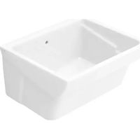 Vasca lavatoio da appoggio in ceramica bianca modello messico 60 cm 60x50 - senza sponda CERAMICA DOLOMITE