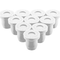 10er Set ORGA-BOX Silikonfüße für 10,5 mm Bohrloch weiß