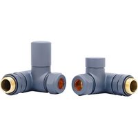 Heatwave Dual Fuel Basalt Grey Manual Corner Radiator Valve Set