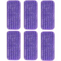 6 Lingettes Reutilisable pour Swiffer WetJet ,Mop Pads Microfibres,Tampons Vadrouille Microfibre Mop Remplacement Tampon Vadrouille réutilisable pour frotter sols secs/humides,violet