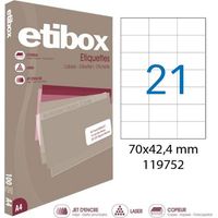 Boite de 2100 étiquettes - Format 70x42.4mm - Etibox - Apli 119752