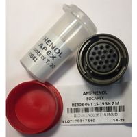 Amphenol Souriau HE308-06T15-19SN7M MIL-Normkreiskontakt, 19 Pos. Frau – MIL-DTL-38999