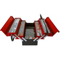 Caisse à outils 85 pièces en métal – Outils en chrome vanadium – Dimensions 47 x 22 x 22 cm – Pour bricolage et réparations – Kraft Müller