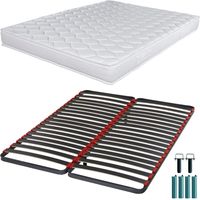 Matelas mousse + Sommier C39 160x200 Montana - Hauteur 18 cm - Soutien équilibré