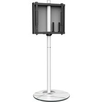 FITUEYES TV Ständer Weiss TV Bodenständer Höhenverstellbar Drehbar TV Standfuß Fernsehständer mit Luxuriösen Design für 32 bis 60 Zoll bis zu 40kg Max. VESA 400 * 400