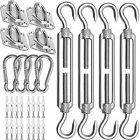 LaBlanc - M6 Sonnensegel Befestigungsset Robustes Sonnensegel Edelstahl Hardware-Kit für Dreieck und Quadrat Rechteck Sonnensegel Befestigungszubehör