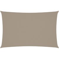 Voile de parasol tissu oxford rectangulaire 4x7 m taupe vidaXL