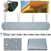 Housse imperméable pour store de terrasse télescopique SZTXJ, protection anti-poussière, grise, 2 m