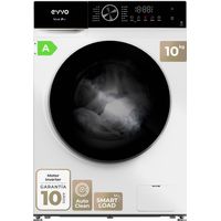 EVVO Lavadora 10 kg carga frontal Nova P10, 1200 rpm, Clase energética A, , Lavado Rápido 15', SMART LOAD, Tambor ePROTECT, Inicio diferido, Blanco