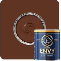 ENVY All-in-One Paint - High Coverage Paint for Interior & Exterior Walls, Wood & Furniture - Multi Surface Paint & Primer - Designer Colours For All Walls - Chocolate - 0.5L - Matt