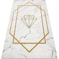 Alfombra EMERALD exclusivo 1019 glamour, elegante diamante, mármol crema / oro beige 160x220 cm